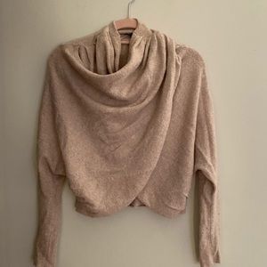 Free People Twist long Sleeve Drape Sweater